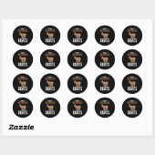 Sticker Rond Facilement distrait par les chèvres (Feuille)