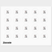 Sticker Rond Facilement distrait par les vaches Graphique de va (Feuille)