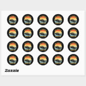 Sticker Rond Facilement distrait par les voitures classiques (Feuille)