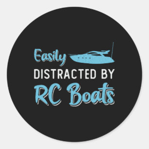 Sticker Rond Facilement Distrait Par RC Boats Model Funny RC Bo
