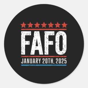 Sticker Rond Fafo 20 janvier 2025 Inauguration présidentielle a