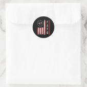 Sticker Rond Fafo Drapeau Trump drôle (Sac)