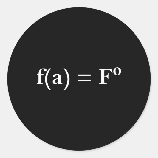 Sticker Rond Fafo Math Equation Funny Novelty Math Enseignant N (Devant)