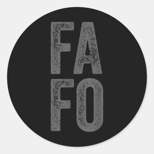 Sticker Rond Fafo Pour Découvrir (Devant)