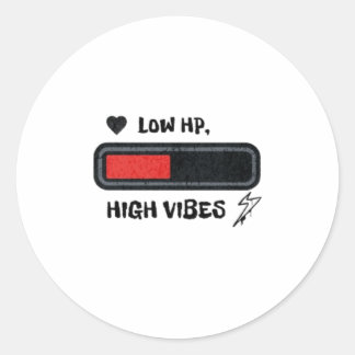Sticker Rond Faible PV, Humeur au top