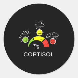 Sticker Rond Faibles niveaux de cortisol v meme Faibles niveaux