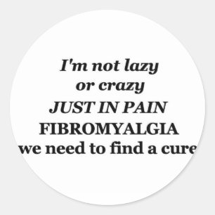 Sticker Rond fainéant fibromyalgie