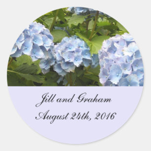 Sticker Rond Faire carte de sauvegarde de date de mariage au bl