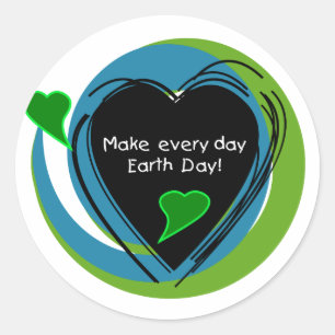 Sticker Rond Faire chaque Jour des terres de jour
