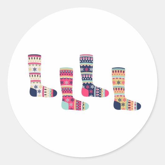 Sticker Rond Faire Chaussettes Isle (Devant)