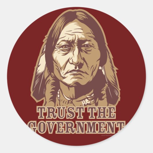 Sticker Rond Faire confiance au gouvernement (Devant)