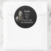 Sticker Rond Faire confiance au gouvernement (Sac)
