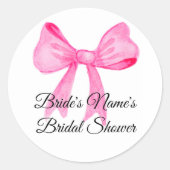 Sticker Rond Faire danser le rose Invitation de Fiançailles ave (Devant)