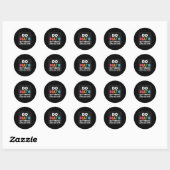 Sticker Rond Faire des maths pas de la magie Prof de maths reto (Feuille)