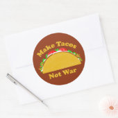 Sticker Rond Faire des Tacos pas la guerre (Enveloppe)