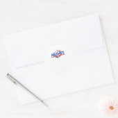 Sticker Rond Faire du basket-ball des vagues (Enveloppe)