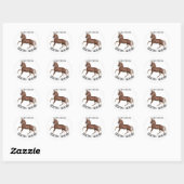 Sticker Rond Faire du cheval autour (Feuille)