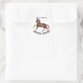 Sticker Rond Faire du cheval autour (Sac)