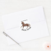 Sticker Rond Faire du cheval autour (Enveloppe)