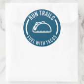 Sticker Rond Faire Fonctionner Les Sentiers Avec Des Tacos (Sac)