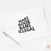 Sticker Rond Faire interdire les livres (Enveloppe)