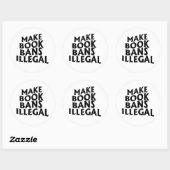 Sticker Rond Faire interdire les livres (Feuille)