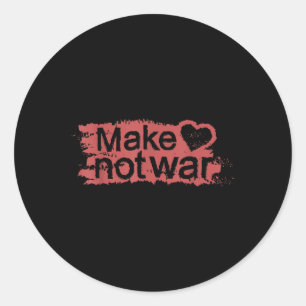 Sticker Rond Faire l'amour pas la guerre _ Faire l'amour, pas l