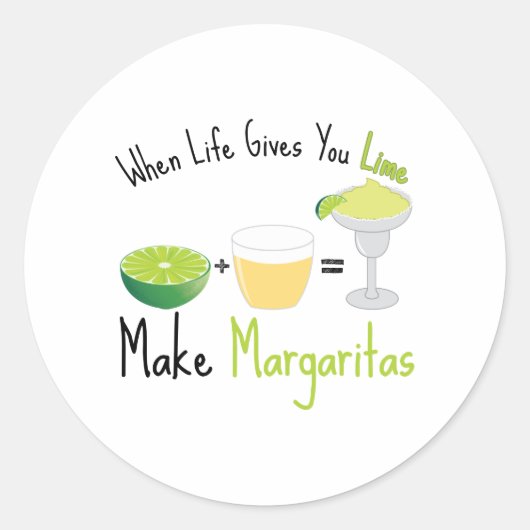 Sticker Rond Faire Margaritas (Devant)