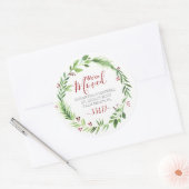 Sticker Rond Faire-part de déménagement de Noël (Enveloppe)