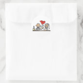 Sticker Rond Faire-part de mariage Bride Groom RSVP Enregistrer (Sac)