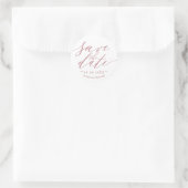 Sticker Rond Faire-part de mariage chic script (Sac)