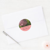 Sticker Rond Faire-part de mariage élégant Hydrangea rose (Enveloppe)