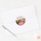 Sticker Rond Faire-part de mariage élégant Hydrangea rose (Enveloppe)