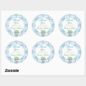 Sticker Rond Faire-part de mariage méditerranéen Trellis au cit (Feuille)