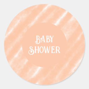 Sticker Rond Faire-part de naissance aquarelle flou abstrait de