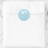 Sticker Rond Faire-part de naissance Stork Baby Shower/Sprinkle (Sac)