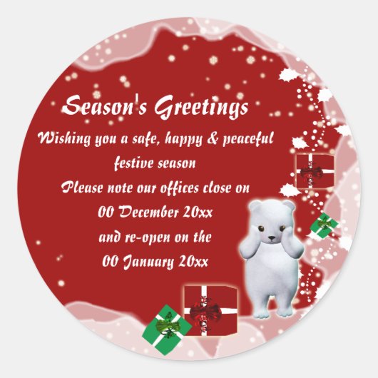 Sticker Rond Faire-part de sensibilisation aux dates ouvertes d (Devant)