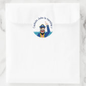 Sticker Rond Faire-part pirate (Sac)
