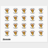 Sticker Rond Faire Pizza pas guerre amusant jeu de paix (Feuille)