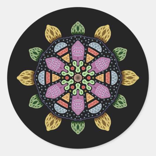 Sticker Rond Faire place au chaos Abstrait (Devant)