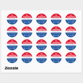 Sticker Rond Faire quelque chose | Michelle Obama dit | Vote Ha (Feuille)