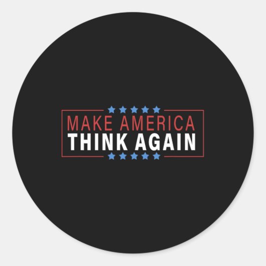 Sticker Rond Faire Réfléchir Aux Manifestations Aux États-Unis  (Devant)