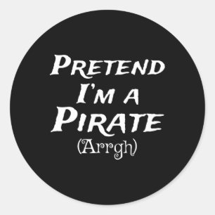 Sticker Rond Faire semblant d'être un Pirate Arrgh Costume Part