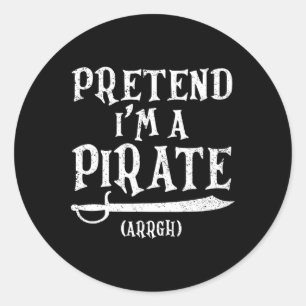 Sticker Rond Faire semblant d'être un Pirate Arrgh Costume Part
