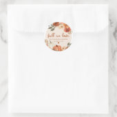 Sticker Rond Faire tomber dans l'amour Boho Citrouille Terracot (Sac)