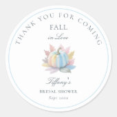 Sticker Rond Faire tomber dans l'amour Pastel Blue Pumpkin Fête (Devant)