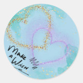 Sticker Rond Faire un voeu (Devant)