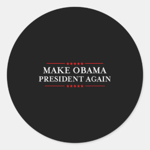 Sticker Rond Faire une nouvelle chemise au président Obama - Dr