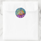 STICKER ROND FAIRY DANS LA NUIT (Sac)