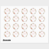 Sticker Rond Fairy fleur sauvage anniversaire (Feuille)